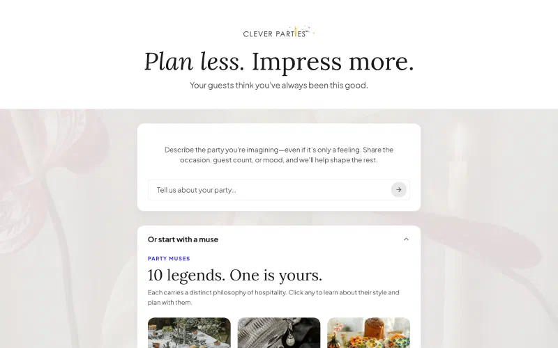 Building an AI Planning Assistant Clever Parties Can Put Its Name On